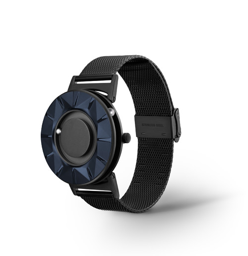 EONE 元素系列 BR-CE-BLUE 蓝陶瓷黑钢带 触感设计腕表