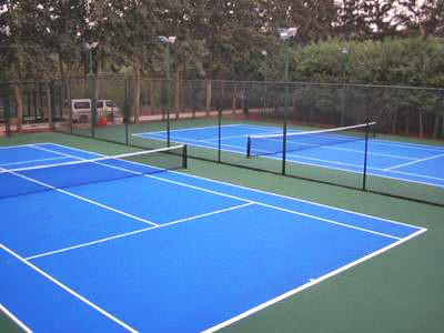 成都理工大学网球场地坪翻新工程