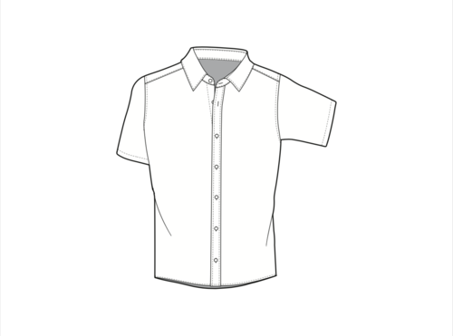 35012 Boy Short Sleeve Shirt PD 男式短袖衬衫