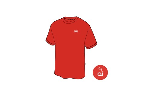 35043 House T-Shirt Red PD 学院服 红色
