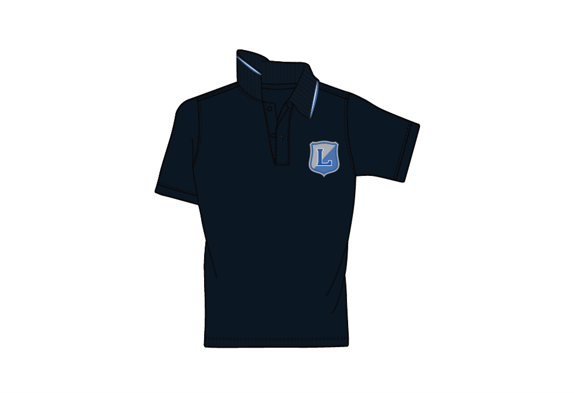 37028 Blue Polo(SS) CD 蓝色短袖POLO衫